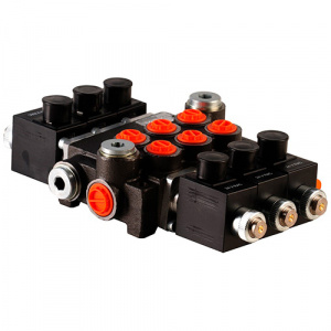 Гидрораспределитель моноблочный с электромагнитным управлением Р40 3х-секционный