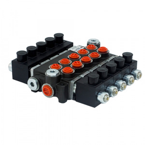 Гидрораспределитель моноблочный с электромагнитным управлением Р40  5-секционный