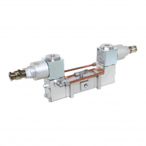 Клапан пневматический регулирующий с электромагнитным исполнительным механизмом 242-803 400, 5/3, G1/4, 3000 l/min, 24-28 V DC, 12W, II Gb IIC T5 X, 1Ex db IIC T5 Gb X, -50C...+70С