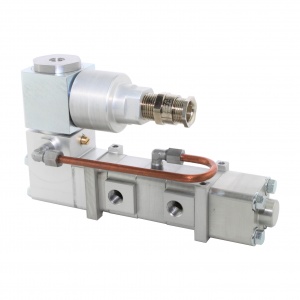 Клапан пневматический регулирующий с электромагнитным исполнительным механизмом 242-809 300, 5/2, G1/4, 3000 l/min, 220 V AC, 22VA, II Gb IIC T5 X, 1Ex db IIC T5 Gb X,  -50C...+70С