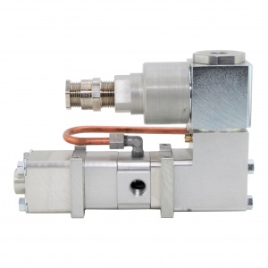 Клапан пневматический регулирующий с электромагнитным исполнительным механизмом 242-803 200, 3/2, G1/4, 3000 l/min, 220 V AC, 22VA, II Gb IIC T5 X, 1Ex db IIC T5 Gb X,  -50C...+70С