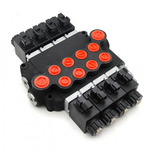 Гидрораспределитель моноблочный с электромагнитным управлением Р80  4х-секционный