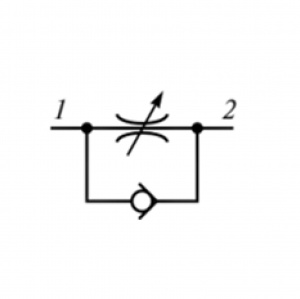Пневмодроссель с обратным клапаном 242-295 900