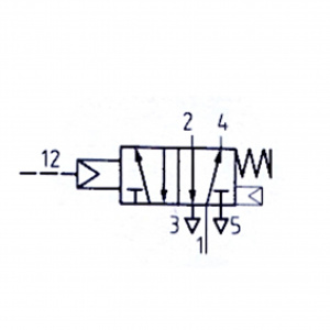 5/2 Пневмораспределитель 242-801 400, G1/2, 3400 л/мин